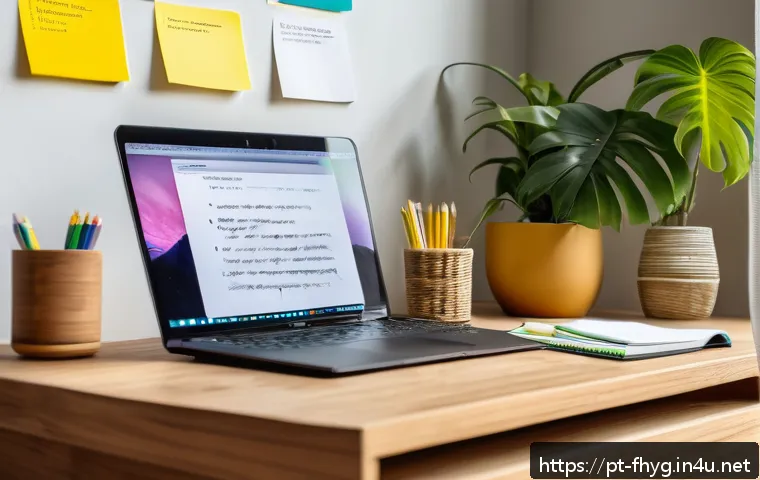 식품위생관리사 자격증 효율적인 독학법 - A bright, organized study corner in a modern Brazilian home, featuring a clean wooden desk with neat...